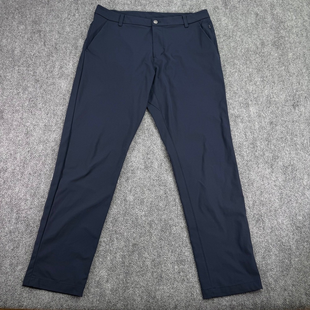 Lululemon Pants Mens 34 (Fits 35x30) Navy Commission Slim Chino Performance Golf